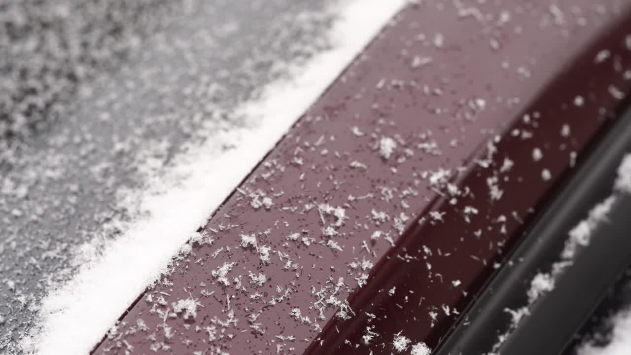 뉴저지 교외-2의 눈 덮인 날