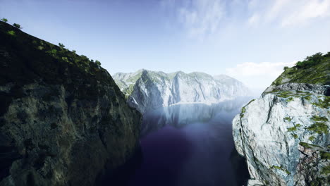 dramatic fjord landscape