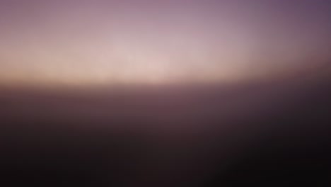 frente a un árbol muerto, levántese lentamente hacia la espesa niebla sobre las nubes para ver un amanecer inquietante