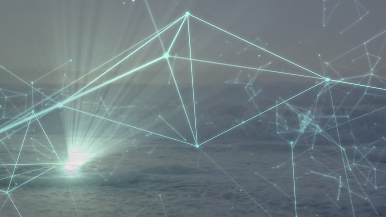 animación de la red de conexiones por mar