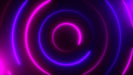 círculos de neón espirales abstractos, fondo generado por computadora, fondo renderizado en 3d