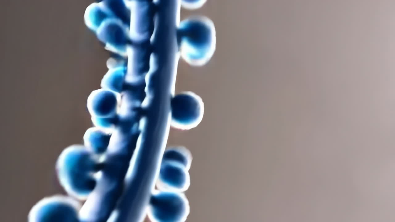 Microscopic Blue Cellular Structure