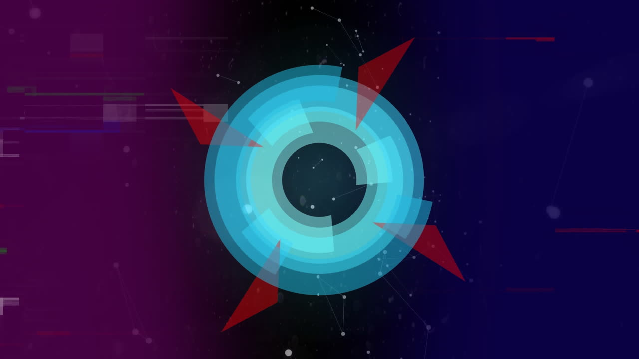 Digital wind turbine with propellers and sizzle strip on purple backdrop.