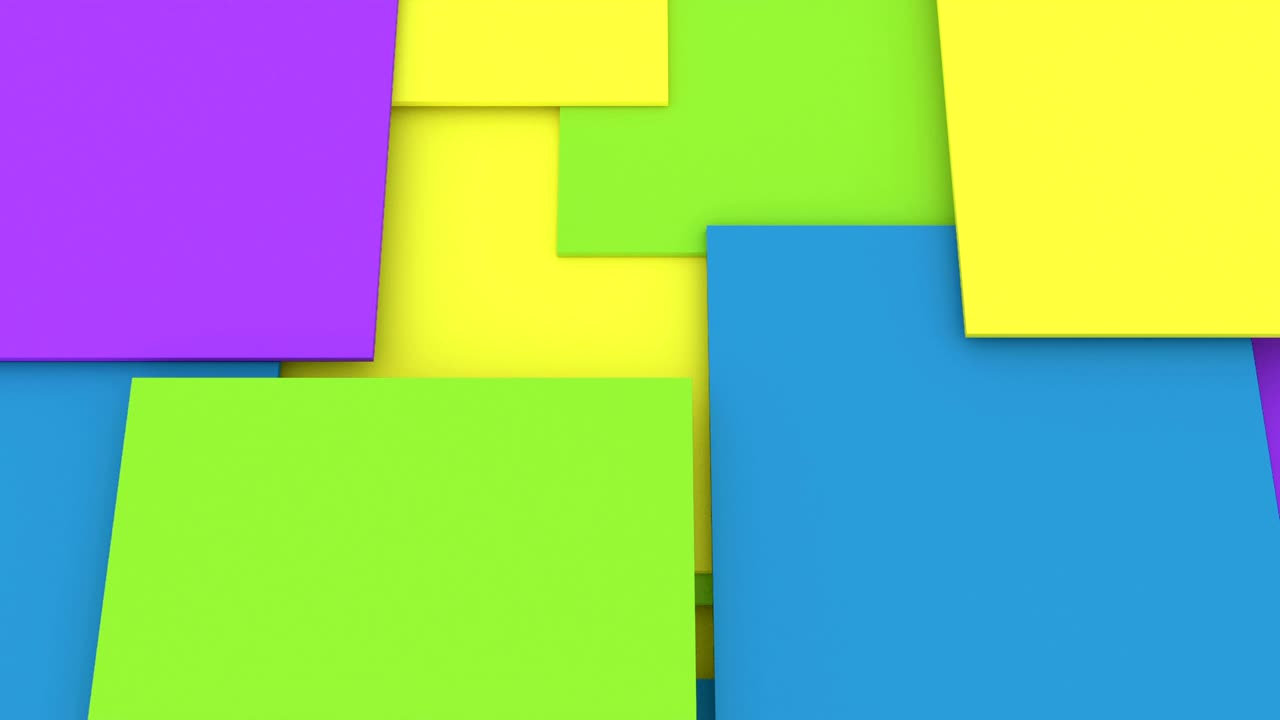 cubos de color. representación 3d abstracta de forma vívida giratoria. animación de bucle cgi. fondo colorido moderno. diseño de movimiento sin costuras para cartel, portada, marca, estandarte, cartel. 4k