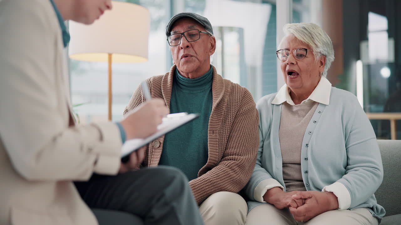 Senior couple in therapy session