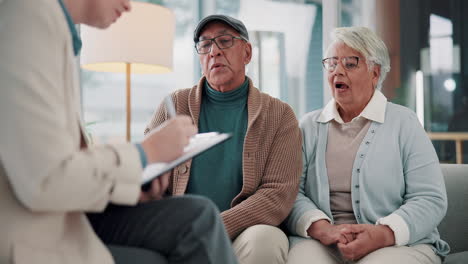 senior couple in therapy session