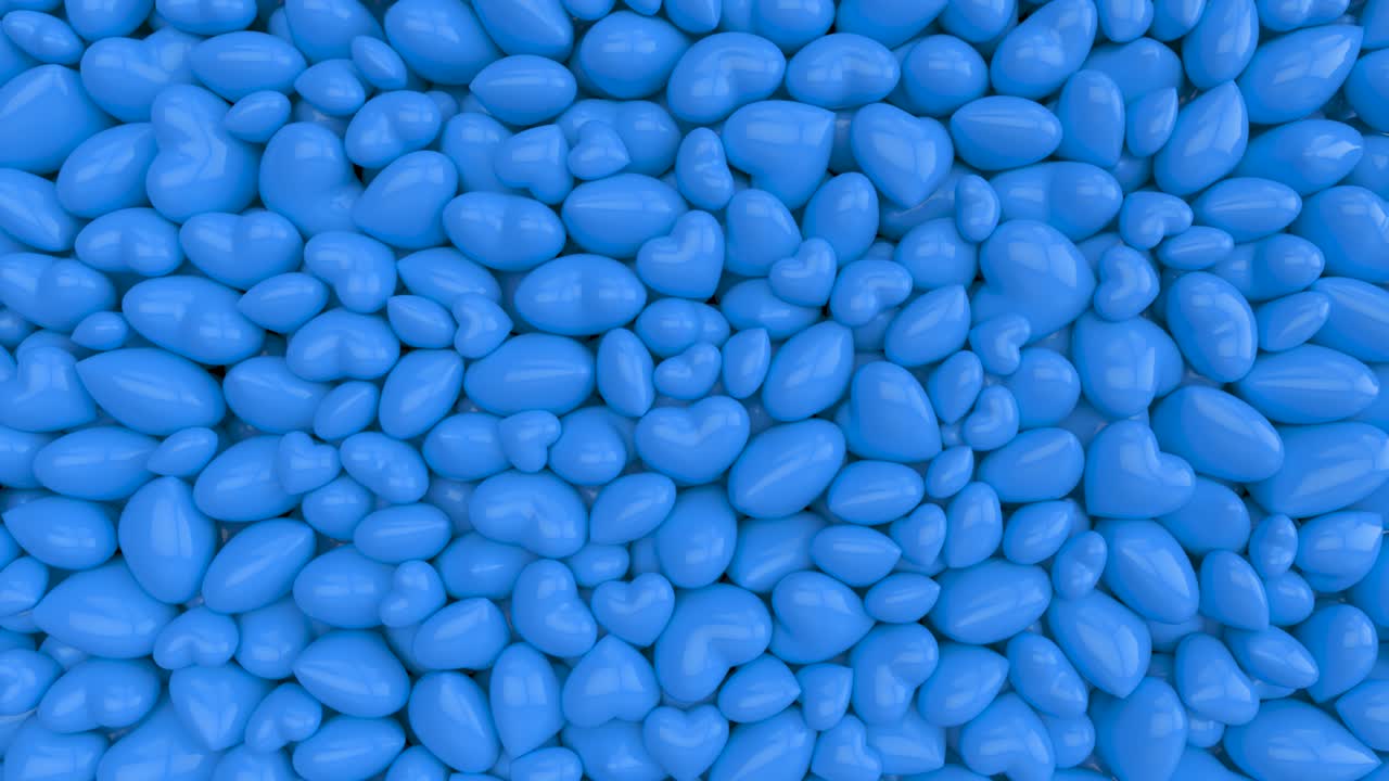 추상 블루 하트 패턴