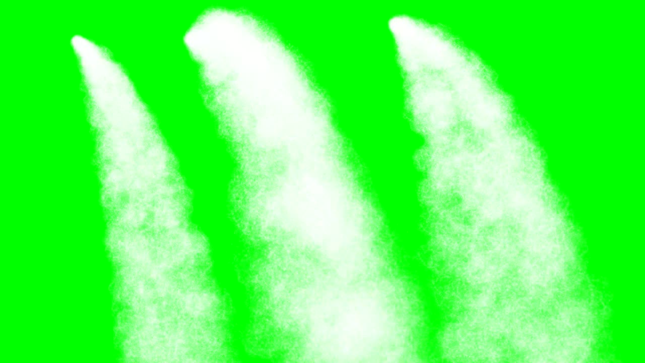 녹색 화면 배경으로 폭포 모션 그래픽