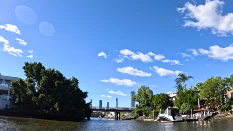 a boat journey through a picturesque canal