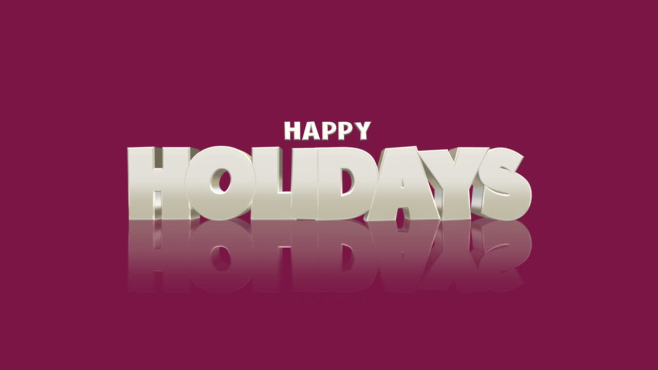 felicidad flotante felices vacaciones en letras blancas sobre un fondo marrón