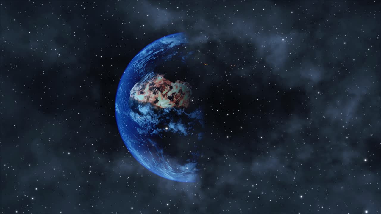 planeta terra que gira no espaço, o universo