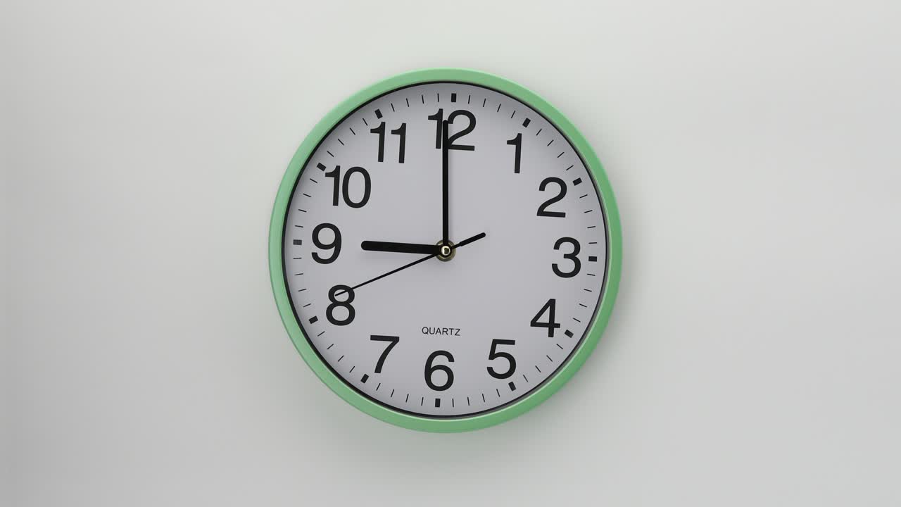 Quartz wall clock on a white background. One of the wall clock series.