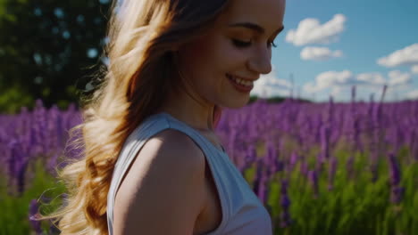 woman in a lavender field