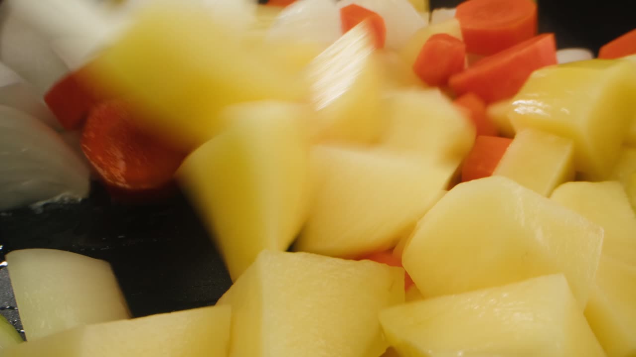 Diced Potatoes, Carrots, and Onions