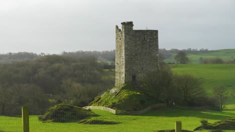 Rectangular-Tower-House-Of-Carrigaphooca-Castle-In-Macroom,-County-Cork,-Ireland