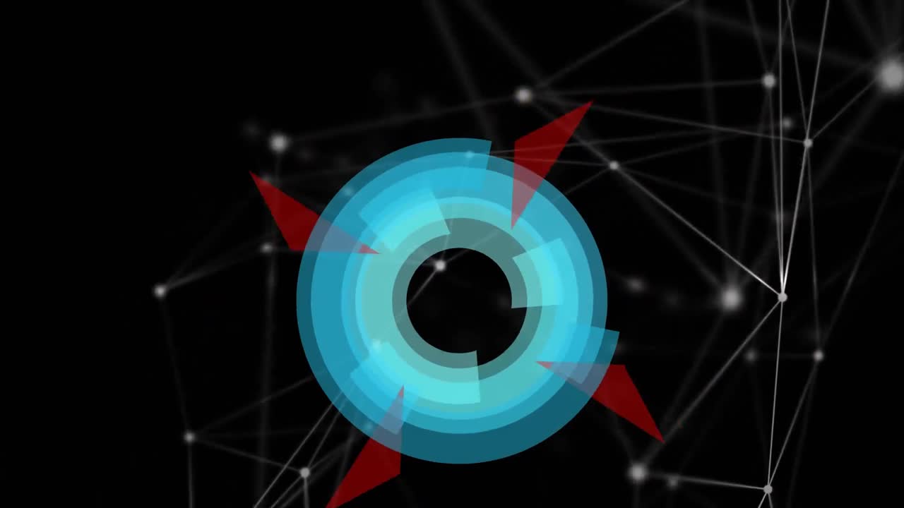 animación de la red de conexiones sobre formas