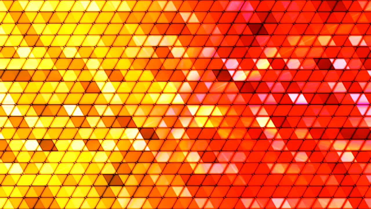 Broadcast Twinkling Cubic Hi-Tech Triangles, Multi Color, Abstract