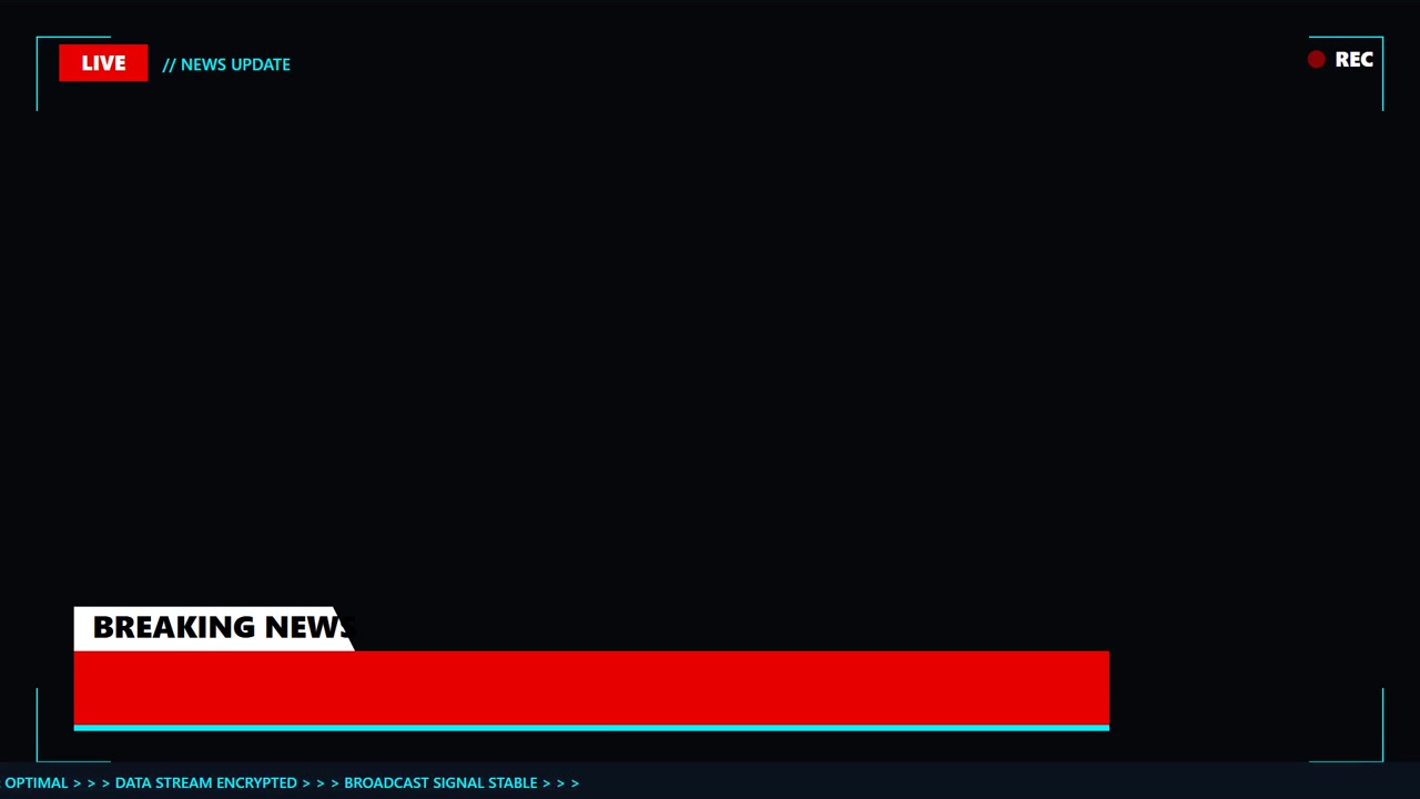 Breaking News Broadcast Graphic Overlay with Live Status