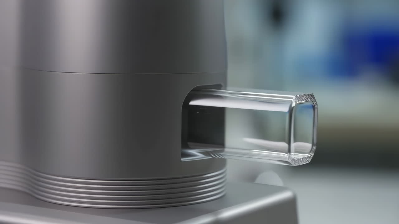 Close-up of a modern scientific or industrial device