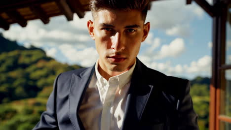 handsome man in a suit
