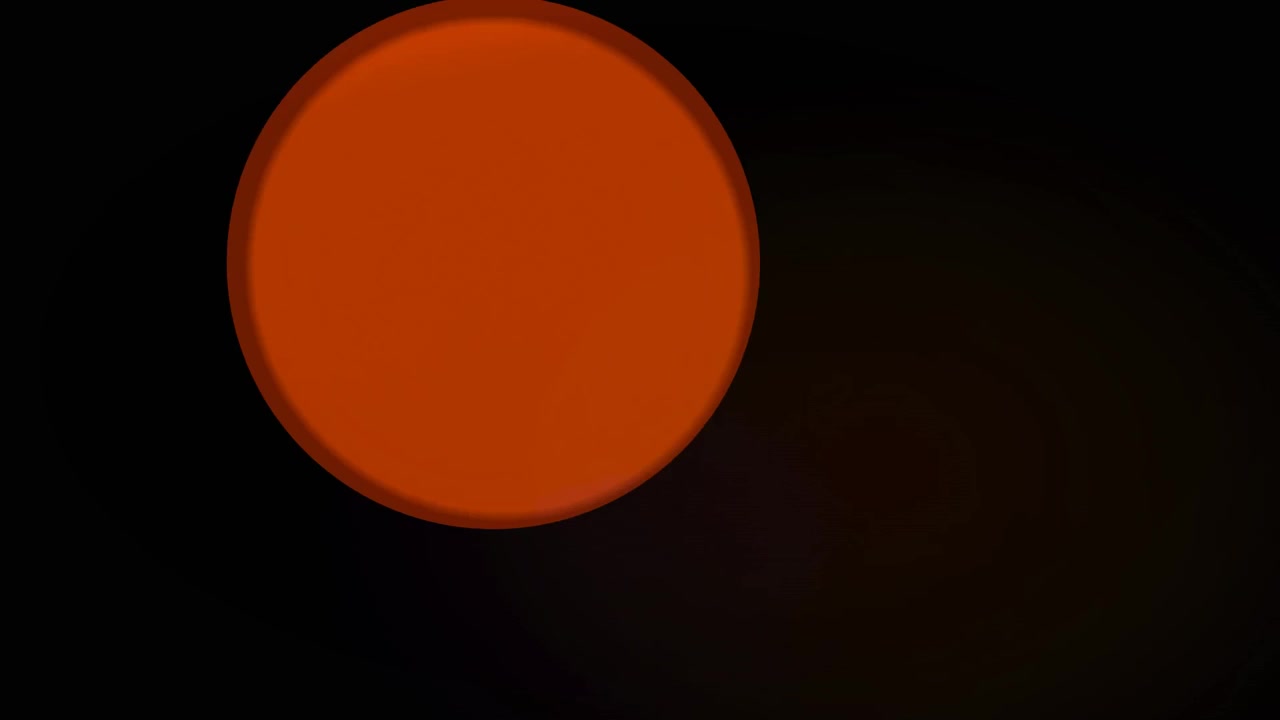 Abstract Orange Light Orbs Moving on Black Background