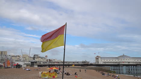 red and yellow beach flag means beach is monitored by lifeguards