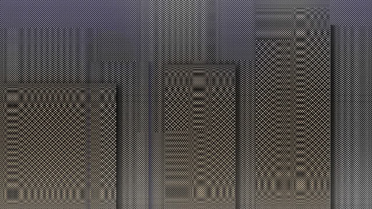 animación sin costuras abstracta del horizonte con rascacielos