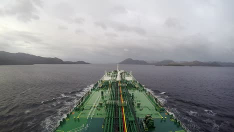 timelapse oil tanker transit crossing strait of magellan punta arenas extreme weather