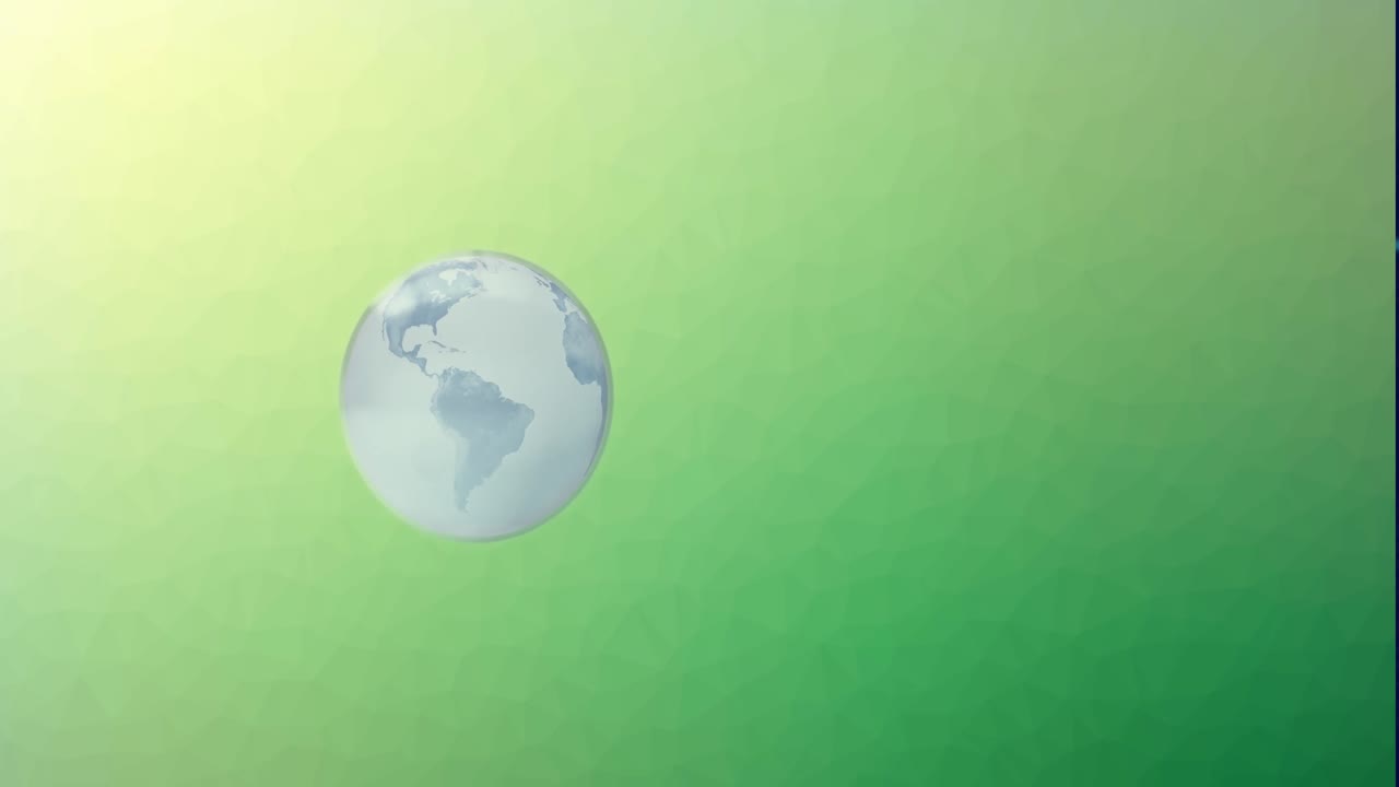 초록색 배경 에 있는 지구 의 애니메이션