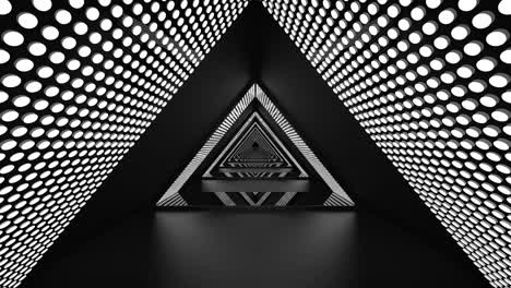 bucle triangular abstracto túnel de fondo futurista