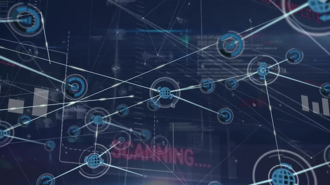 Animation of data processing over network of connections