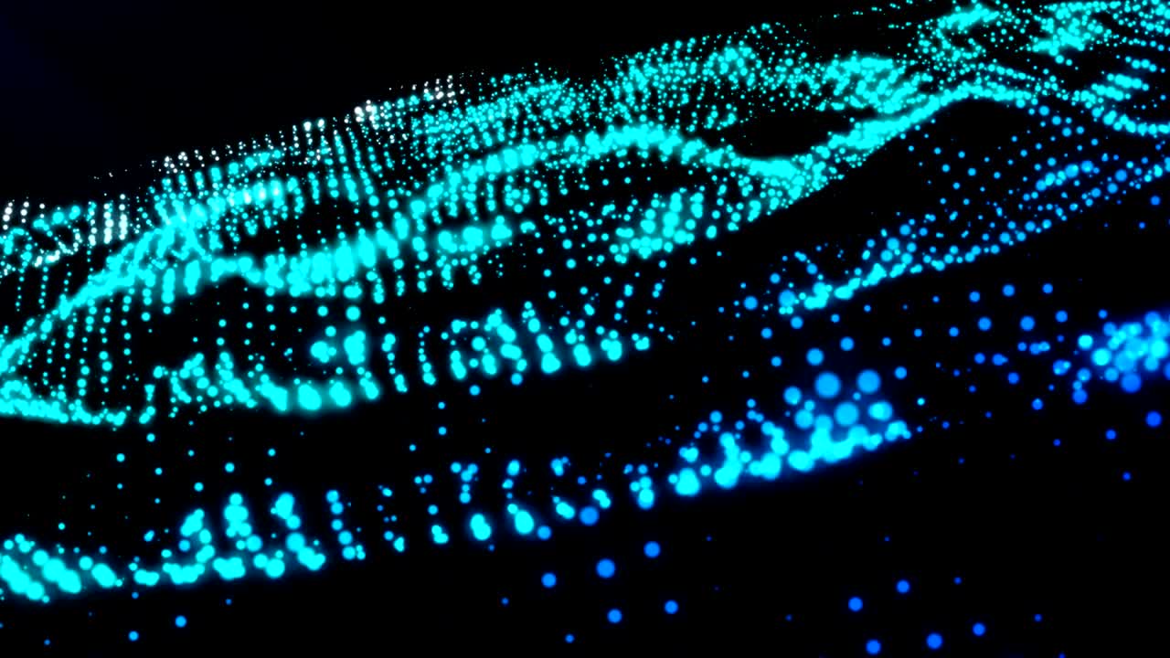 Digital Abstract Wave Particles Form