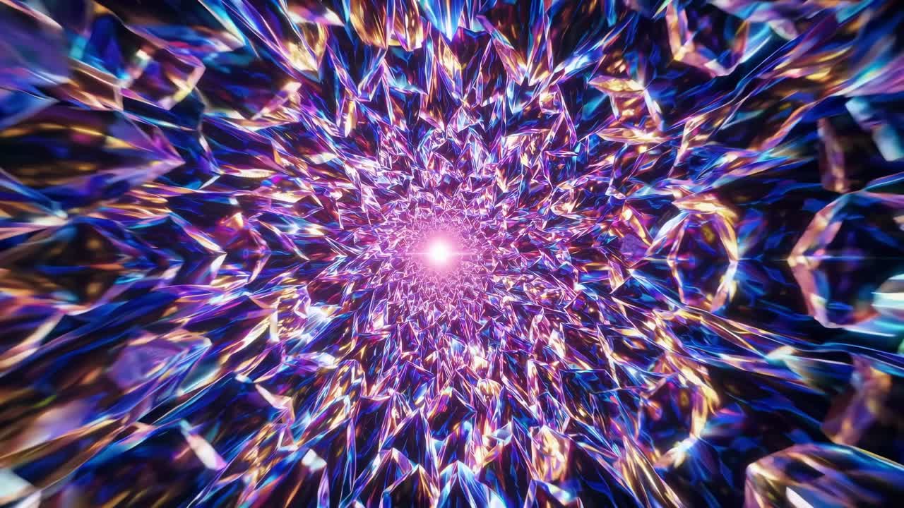 túnel de cristal resplandeciente abstracto