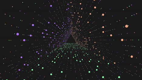 patrón de espiral vibrante puntos coloridos forman un diseño intrincado