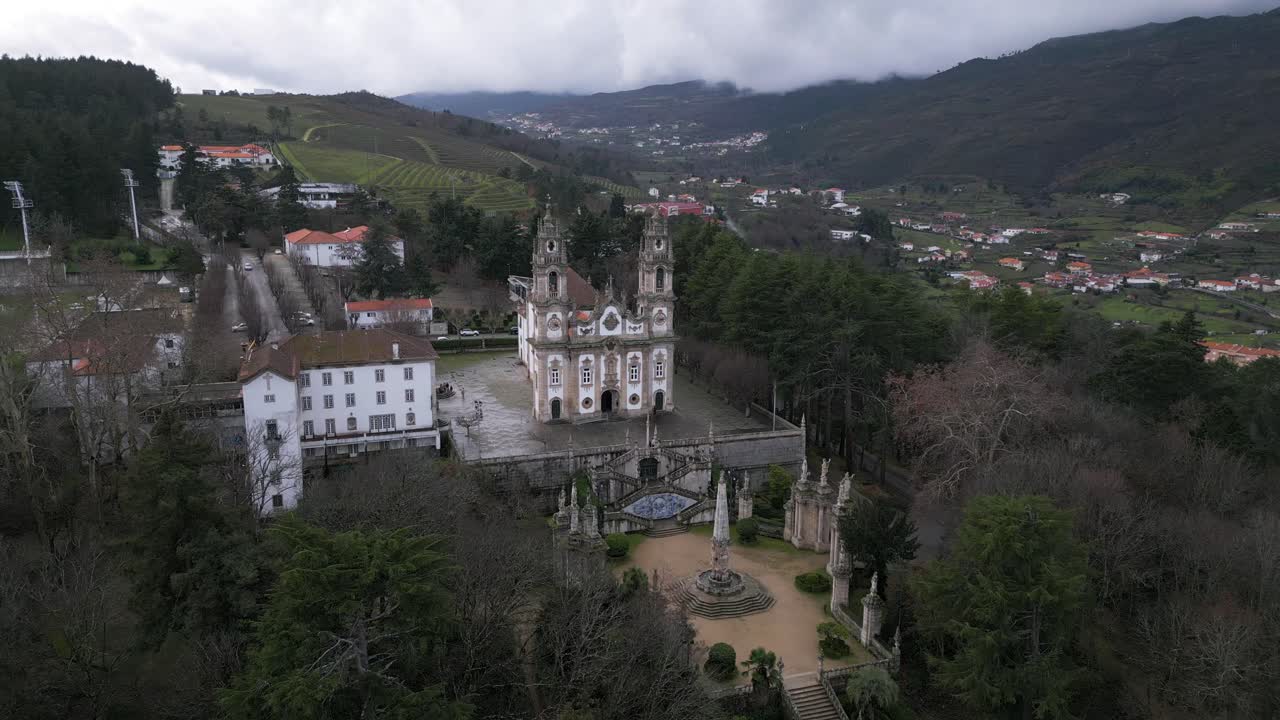 aérea del santuario de nossa senhora dos remédios, lamego, portugal