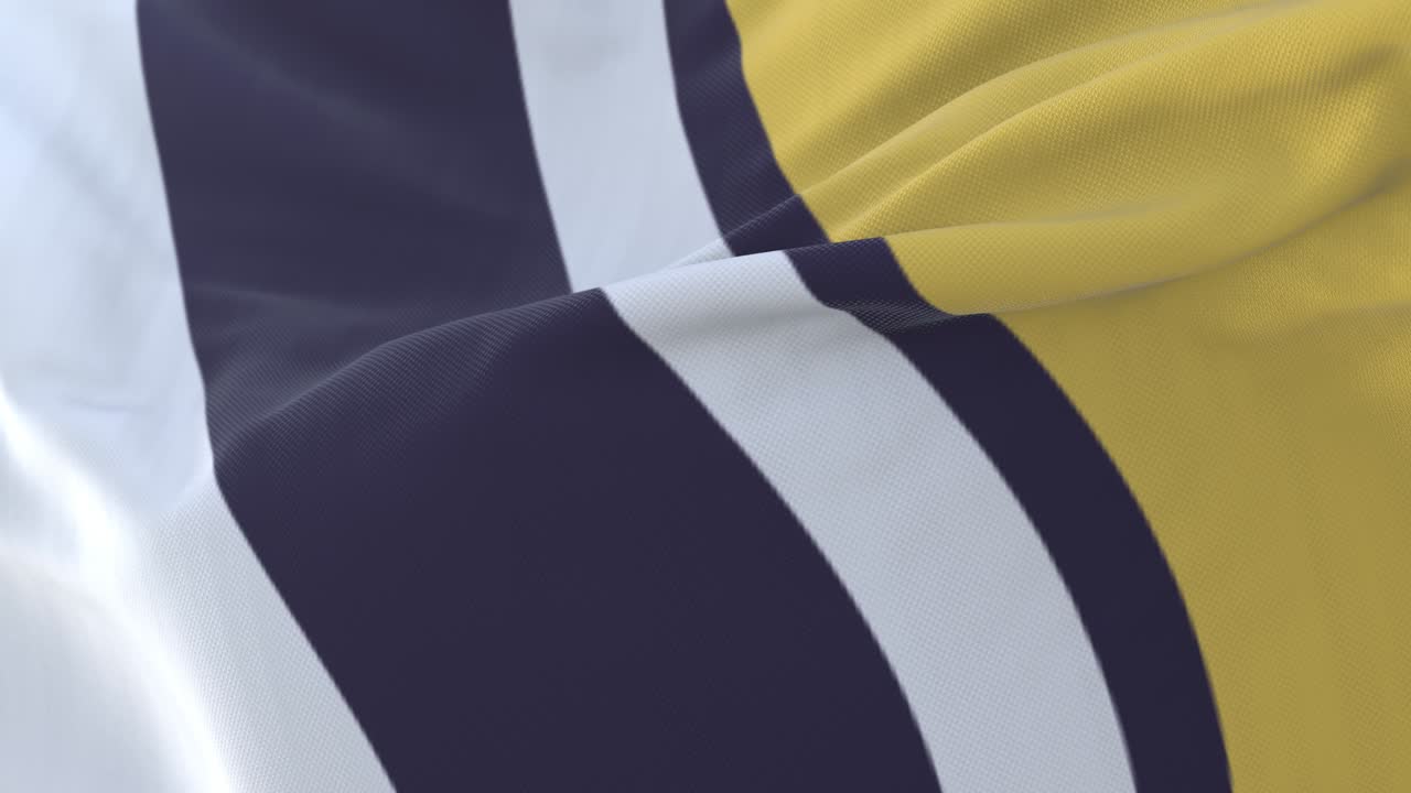 Bandeira de South Bend, cidade do estado de Indiana nos Estados Unidos da América, loop lento