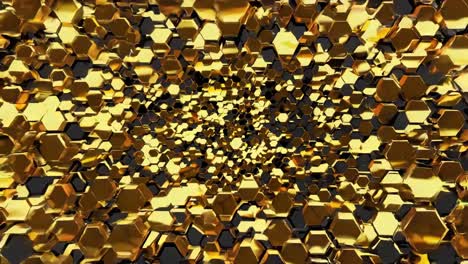 gold hexagon pattern background