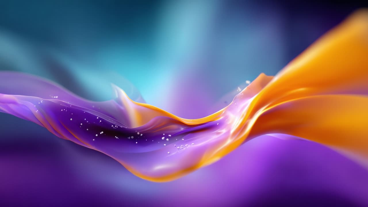 Flowing Colors in Motion: A Mesmerizing Abstract Representation of Light and Texture with Vibrant Purple and Orange Tones Creating a Dreamlike Atmosphere