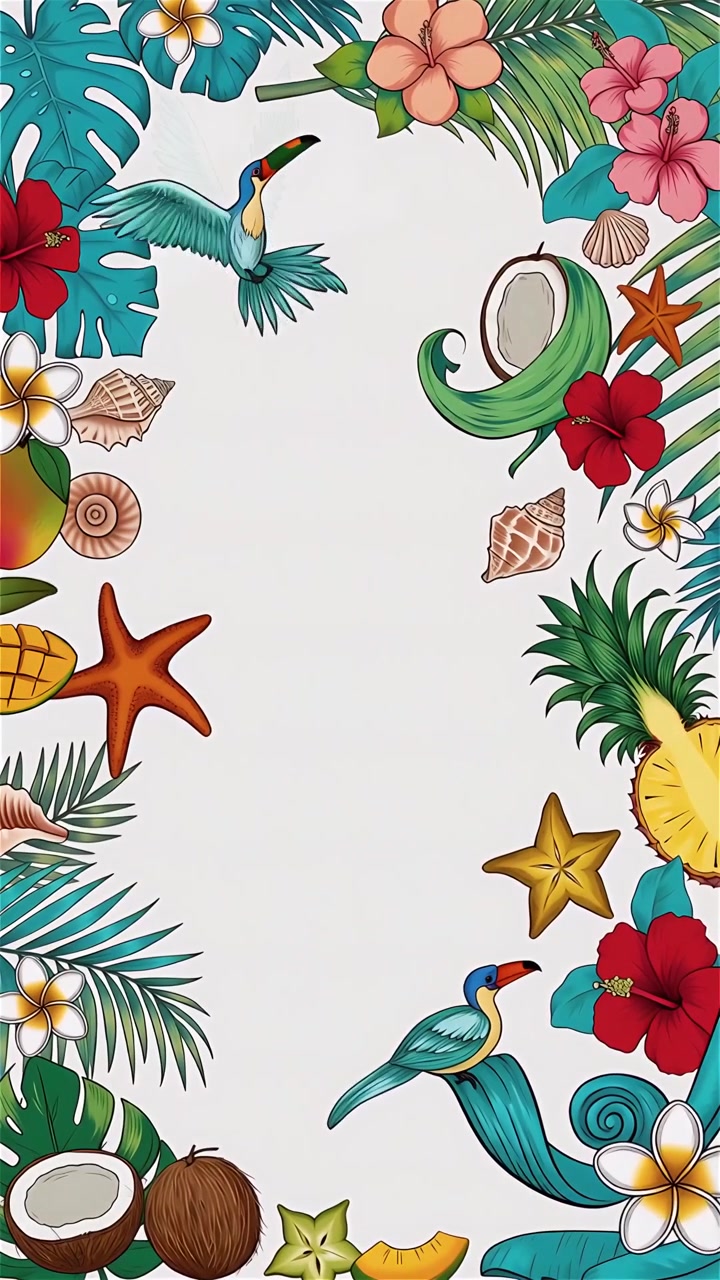 Tropical Summer Background Animation 4K