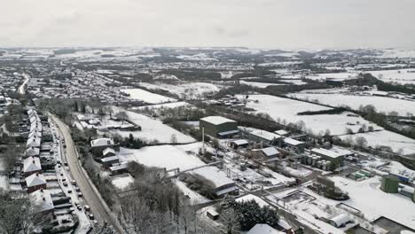 escena urbana de invierno