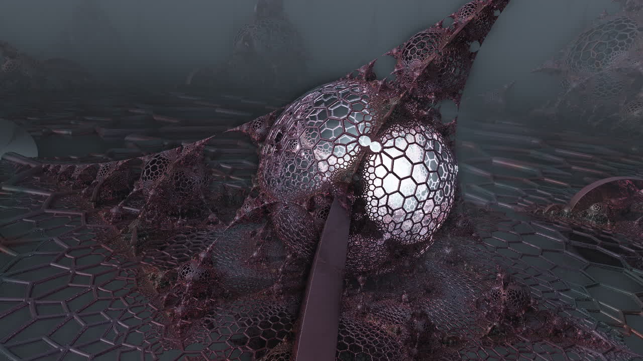 흥미로운 안개 프랙탈 풍경