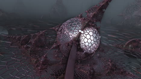 interesante paisaje nebuloso fractal