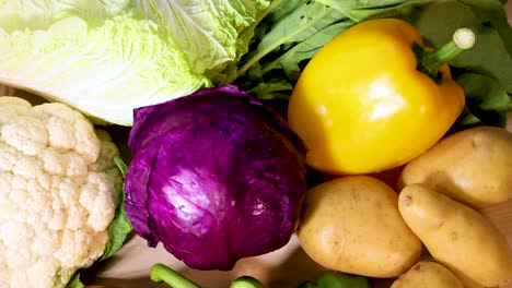 assorted vegetables displayed in a vibrant arrangement