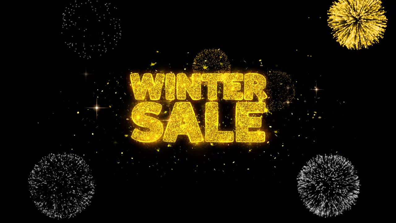 Winter Sale Fireworks Graphic