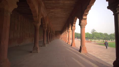 tracking along walkway