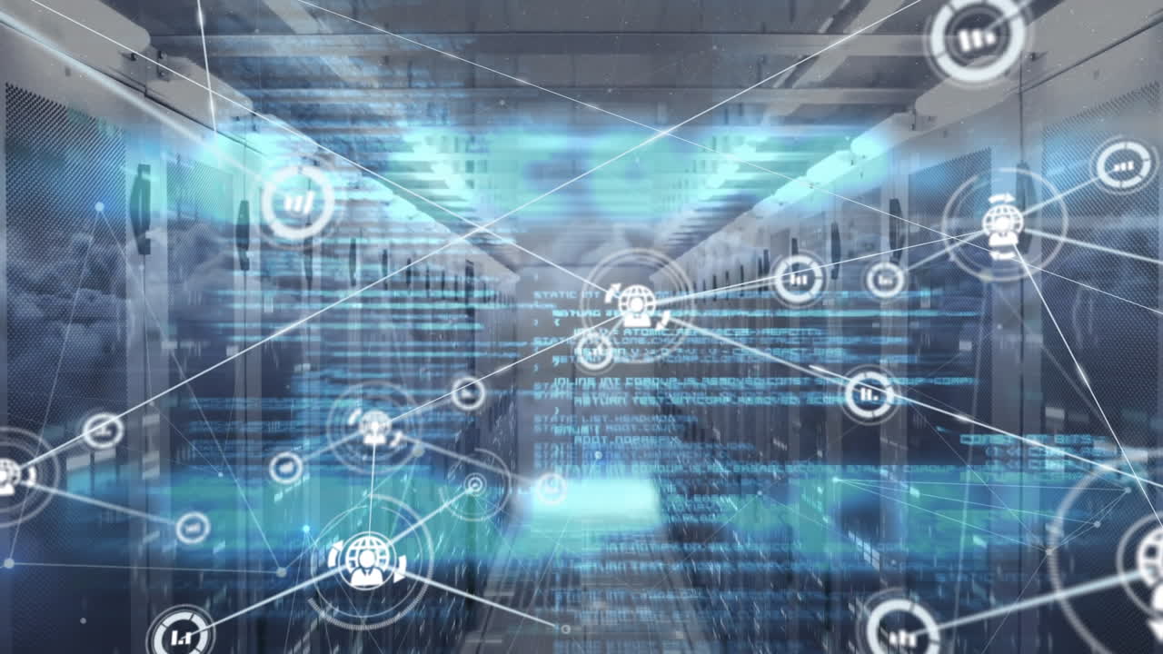 데이터 처리에 대한 서버  ⁇ 의 애니메이션