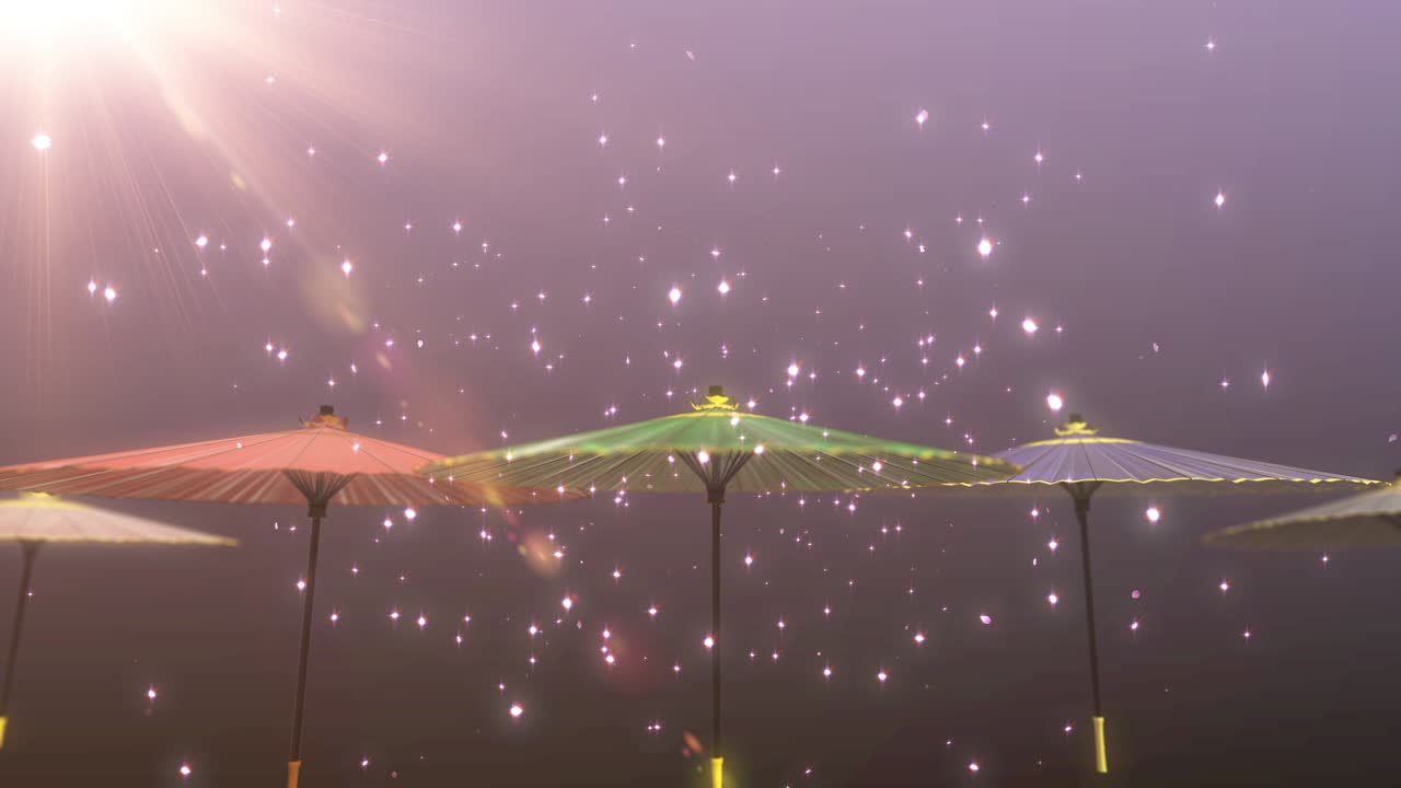 일본어 중국어 우산 우산 루프 애니메이션