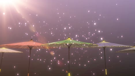 일본어 중국어 우산 우산 루프 애니메이션
