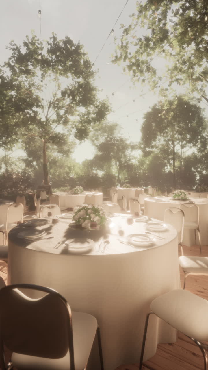 정원에서 야외 결혼식