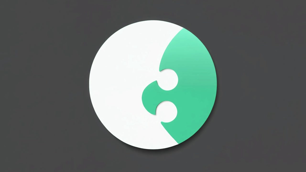 Animated Puzzle Pieces Forming a Circle